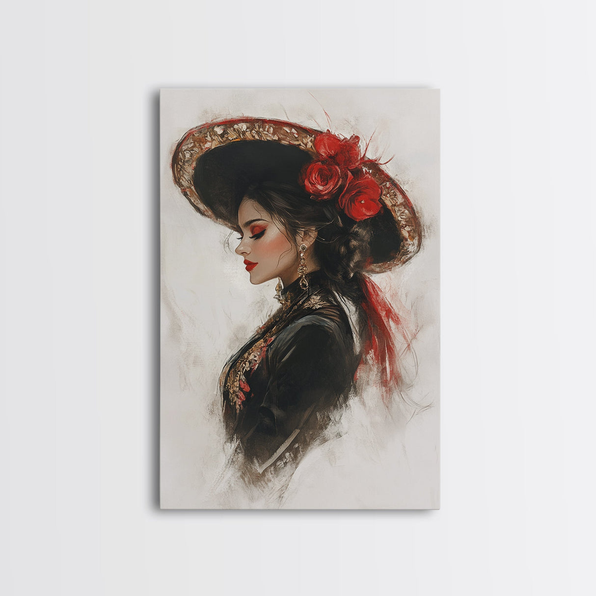 The Matador - Framed Canvas Print - Spanish Style Art - Cultural Home Decor