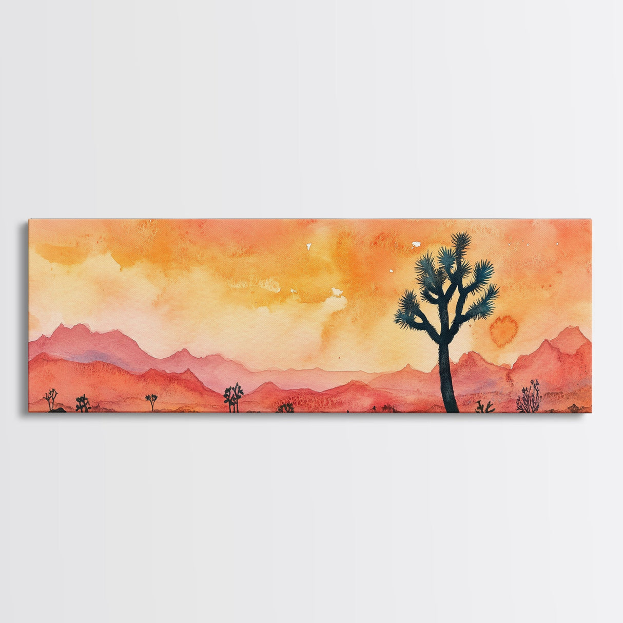 California Desert at Sunset, Death Valley Wall Art, Joshua Tree California Home Decor, California Art, Panoramic Extra Wide Art