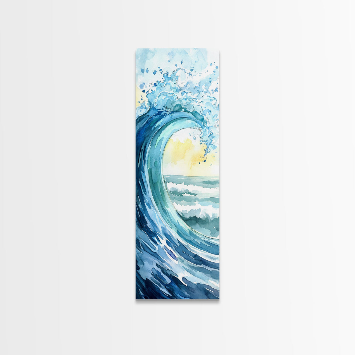 Ocean Wave Painting Canvas Print Coastal Landscape Art Nautical Wall Art Blue Green Wall Art Above Sofa Art Gift Nautical Decor