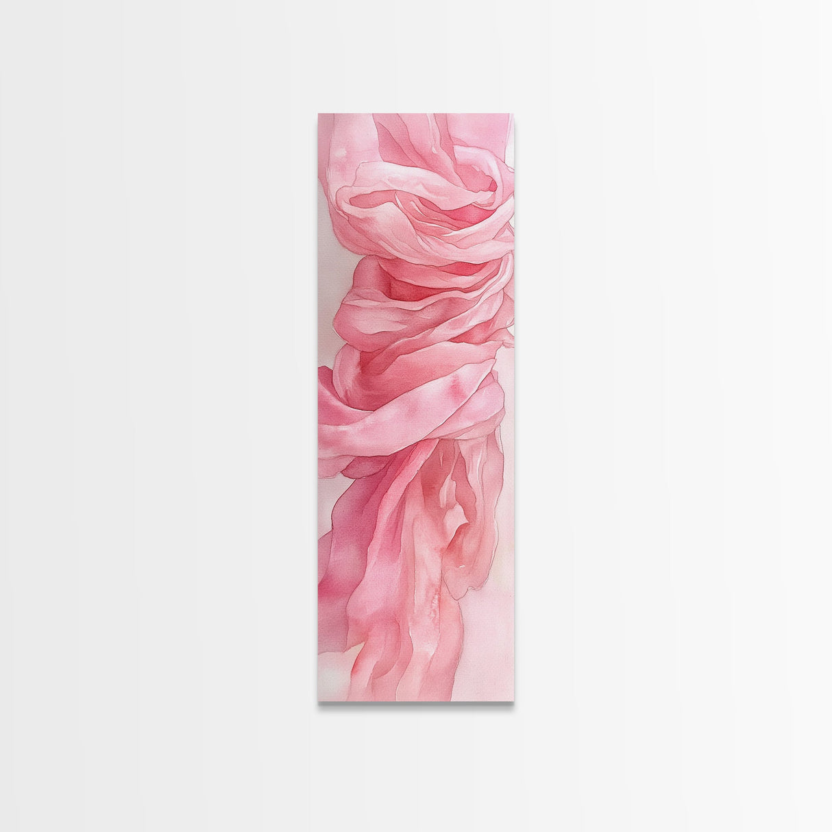 Flowing Pink Fabric Framed Canvas Print Pink Abstract Art Feminine Minimalist Decor Light Pink Wall Art Bedroom Living Room Aesthetic