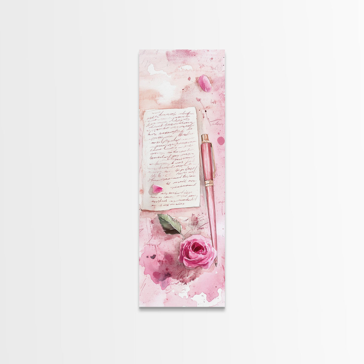 Romantic Pink Rose Painting Framed Canvas Print, Light Pink Wall Art, Floral Bedroom Art, Gift Idea For Her, Rose Botanical Prints
