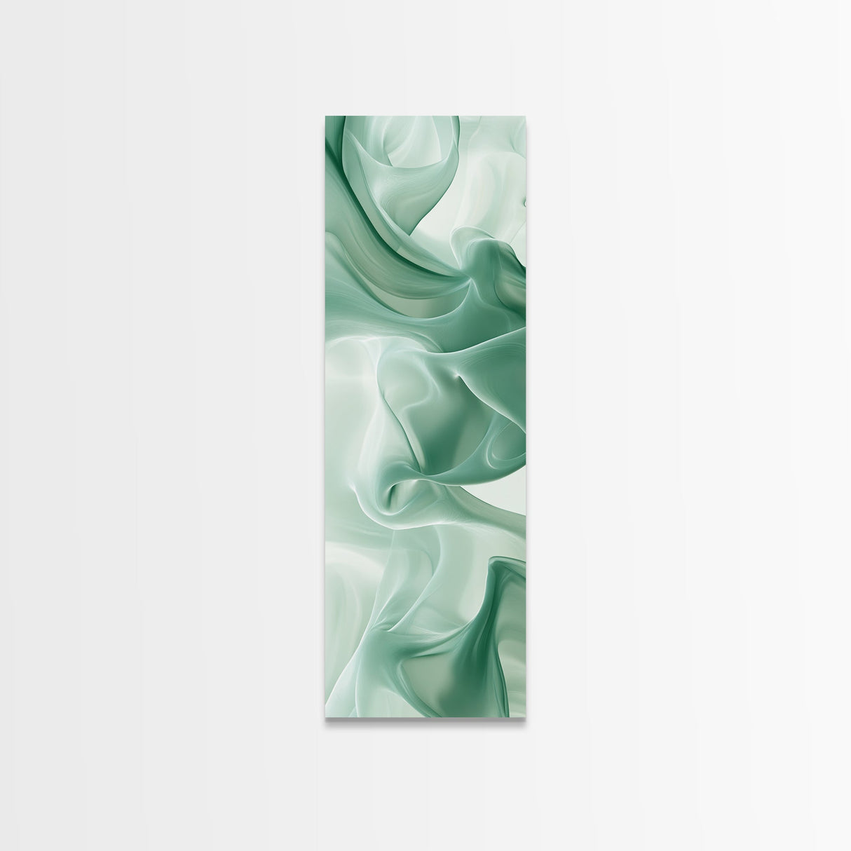 Abstract Green Canvas Print, Botanical Wall Art, Whimsical Minimalist Sage Artwork, Moody Decor for Bedroom or Guest Room, Gift Idea