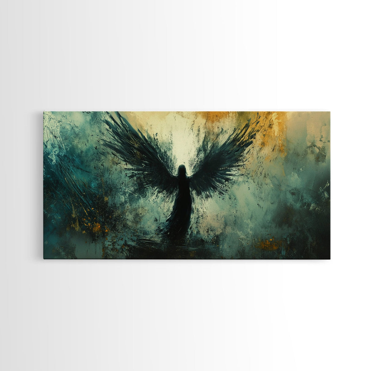Abstract Angel Canvas Print Featuring Moody Art and Dark Angels Wall Art Stunning Vertical Art for Rustic or Minimalist Decor