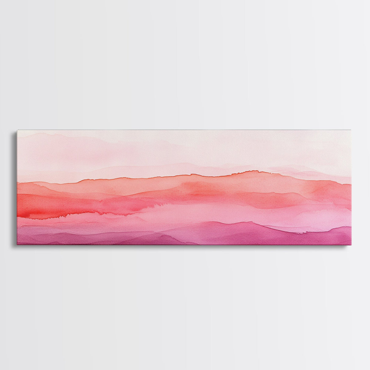 Horizontal Canvas Print Abstract Pink Landscape Extra Wide Moody Art Minimalist Wabi Sabi Bedroom Wall Decor Living Room Pastel