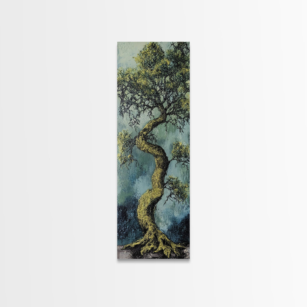 Oak Tree Art, Canvas Print, moody art, botanical prints, farmhouse art, vertical wall art, rustic art, extra wide art, above bed wall art