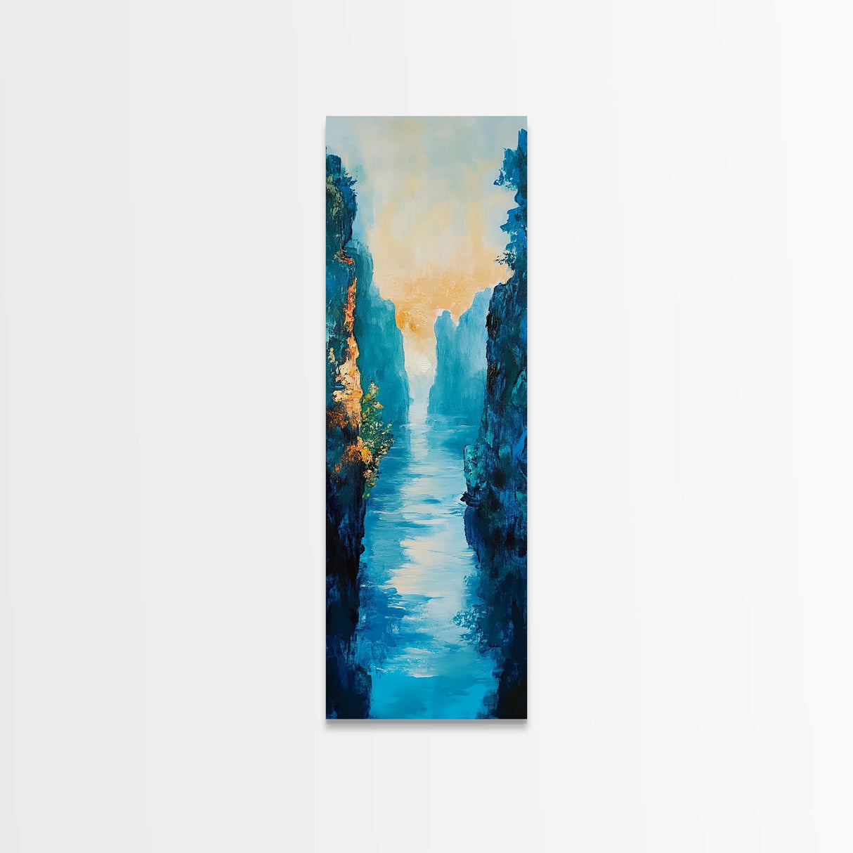 Canyon River, Southwest Wall Art, Moody Landscape, Nature Wall Art, Vertical Wall Art, Living Room Art, Canvas Print