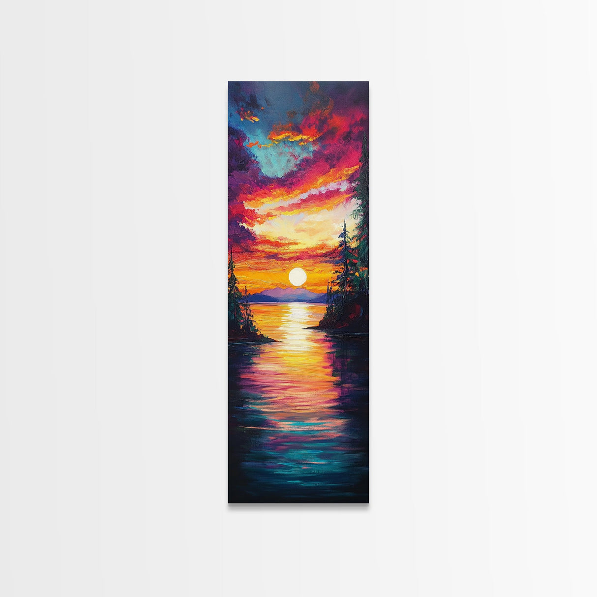 Ocean Waves, Pink Orange Sunset, Coastal Wall Art, Canvas Print, Surf Wall Art, Above Couch Art, Beach House Art