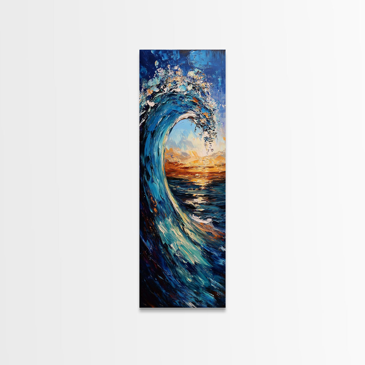 Ocean Wave, Seascape Art, Canvas Print, Nautical Decor, Coastal Painting, Blue and Green Wall Art, Surf Inspired Art