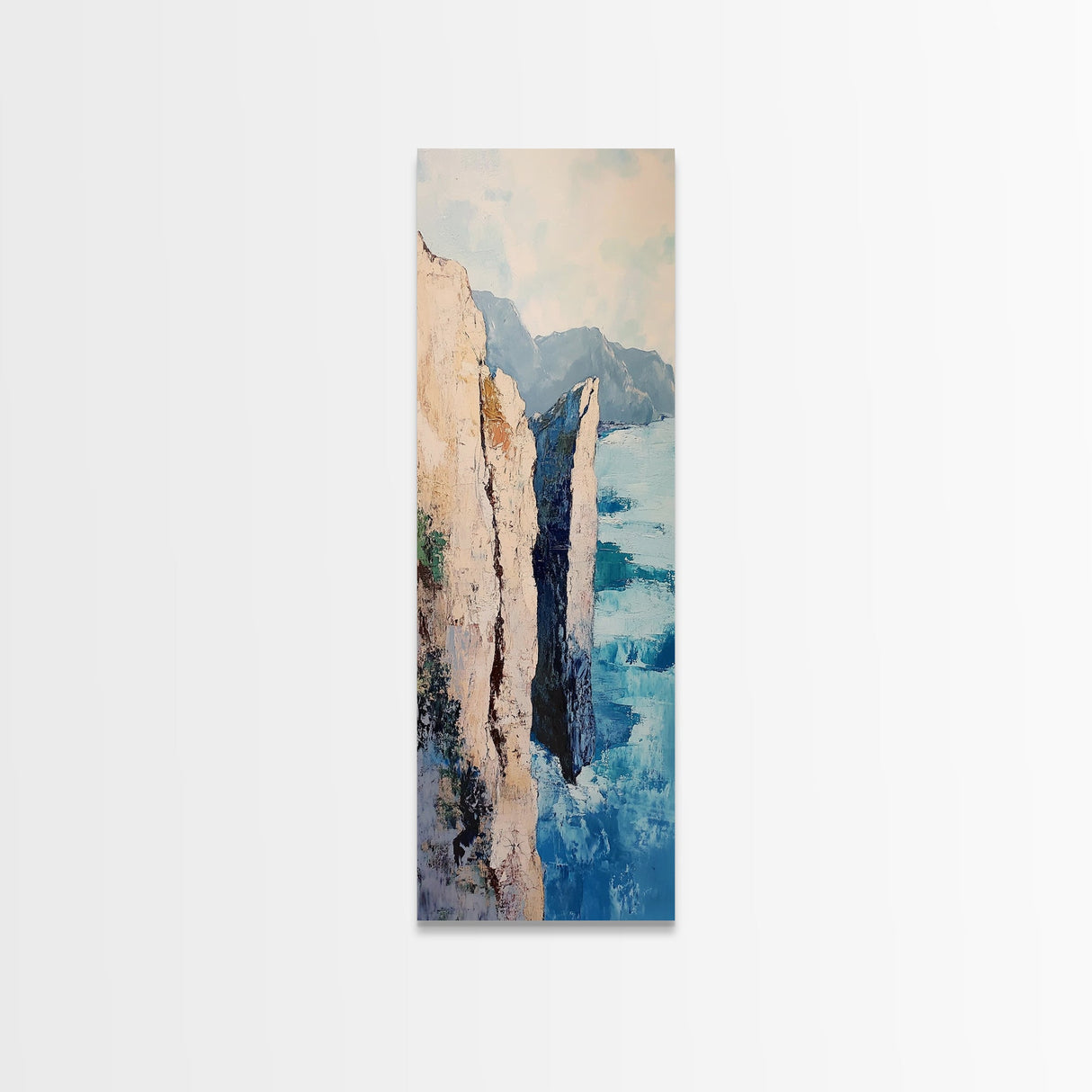 Ireland Painting, Coastal Landscape Art, Seascape Painting, Framed Canvas Print, Nautical Wall Art, Blue and Green Wall Art