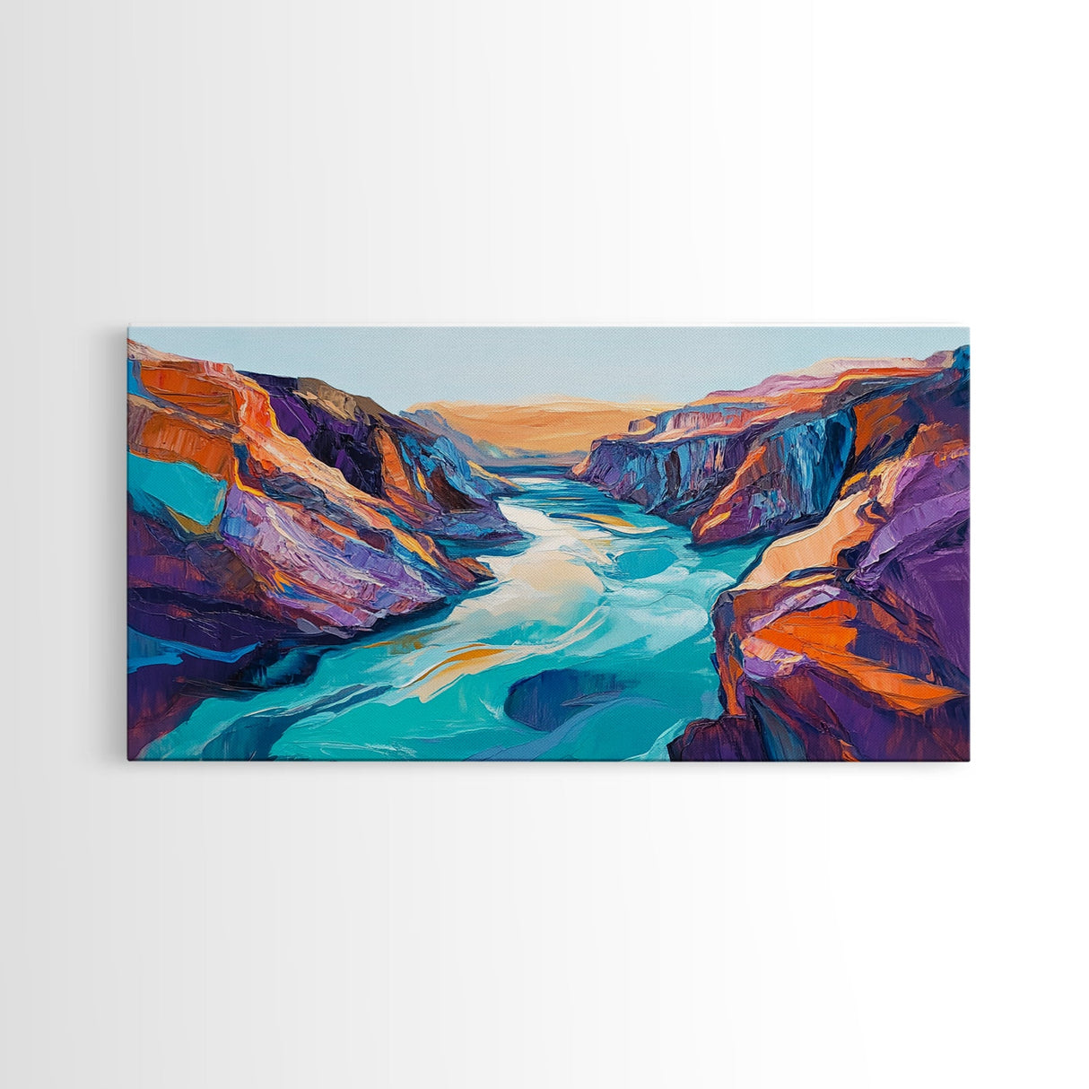 Grand Canyon, Southwest Wall Art, Extra Wide Art, Panoramic Painting, Landscape Painting, Above Bed Wall Art, Canvas Print