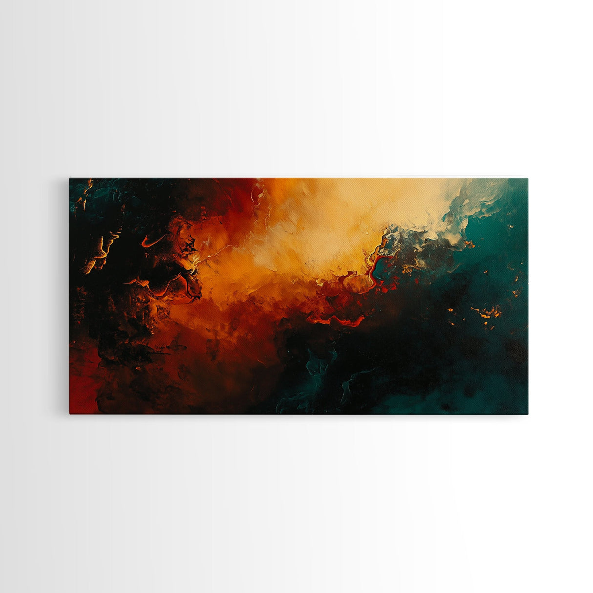 Moody Abstract Art, Dark Romance Painting, Ozymandias Art, Framed Canvas Print, Rustic Decor, Textured Canvas, Bold Art Statement