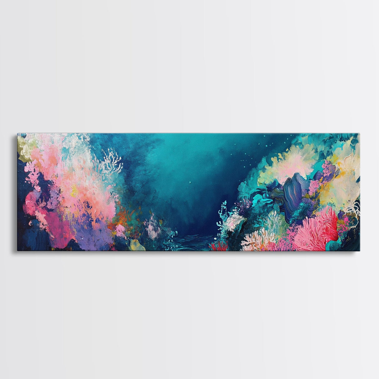 Underwater Coral Reef Canvas Print, Vibrant Ocean Life Wall Art, Marine Aesthetic, Coastal Home Decor, Sea Lovers Gift