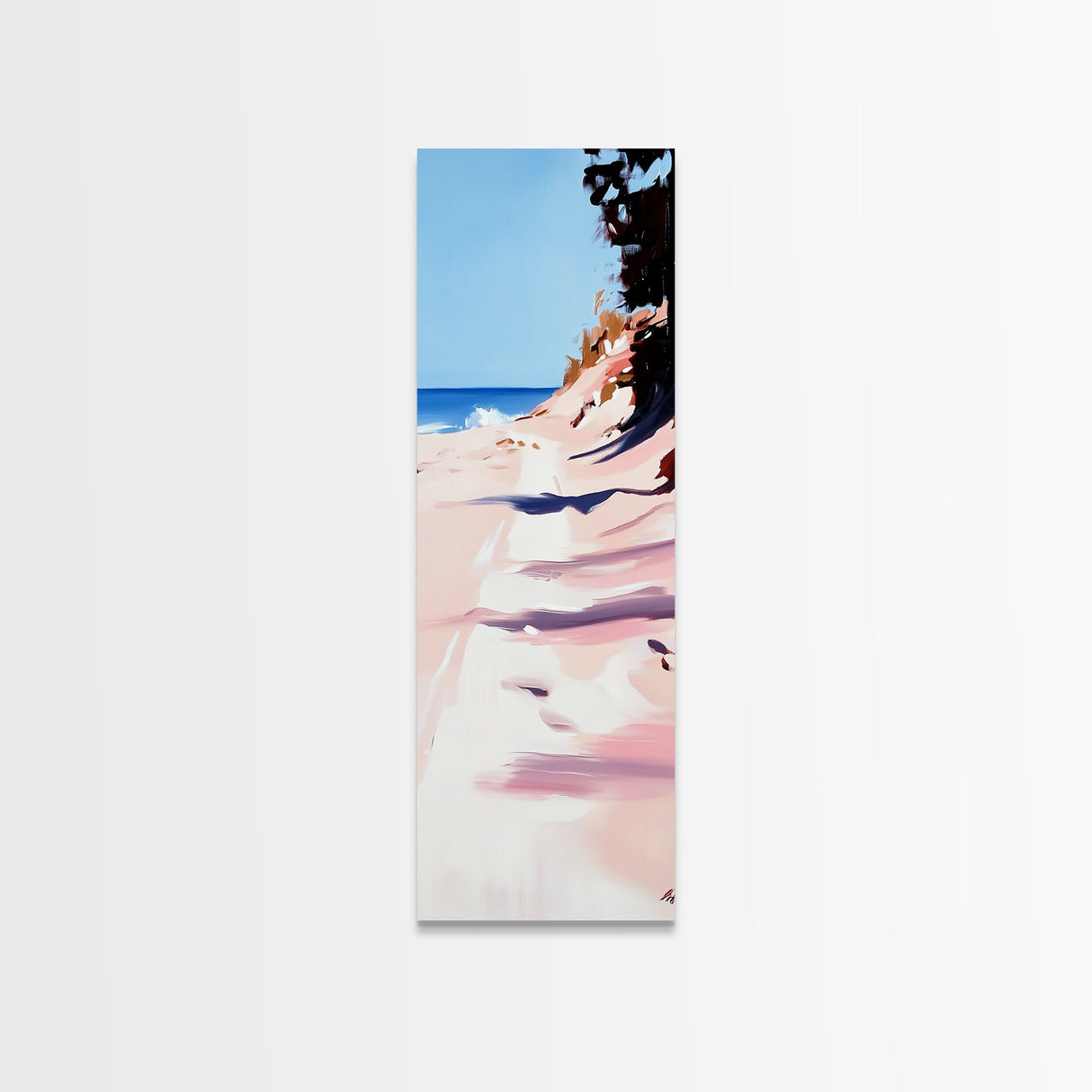 Beach Path, Sandy Shore, Tranquil Landscape, Canvas Print, Minimalist Wall Art, Nature Inspired Decor, Coastal Retreat, Serene Art