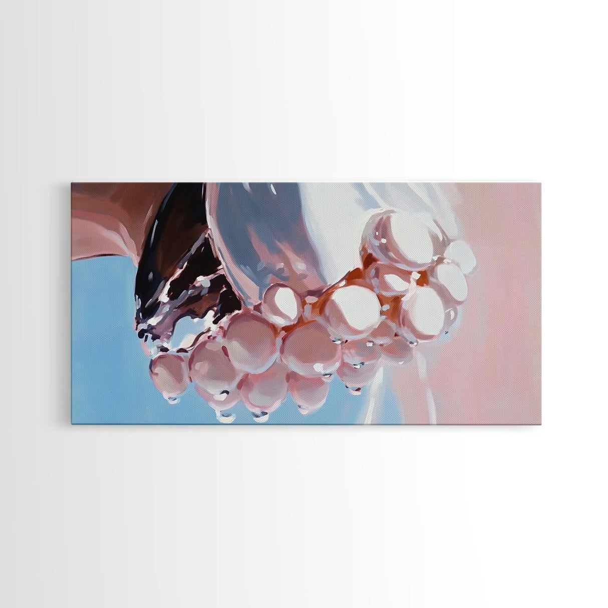 Water Droplets, Surreal Reflection, Abstract Aesthetic, Modern Minimalist Art, Contemporary Home Decor, Living Room Wall Art