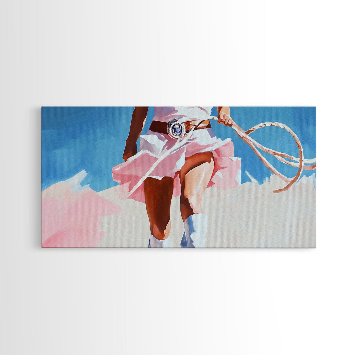 Western Cowgirl, Rodeo Aesthetic, Framed Canvas Print, Modern Country Art, Feminine Western Decor, Rustic Home Decor, Living Room Wall