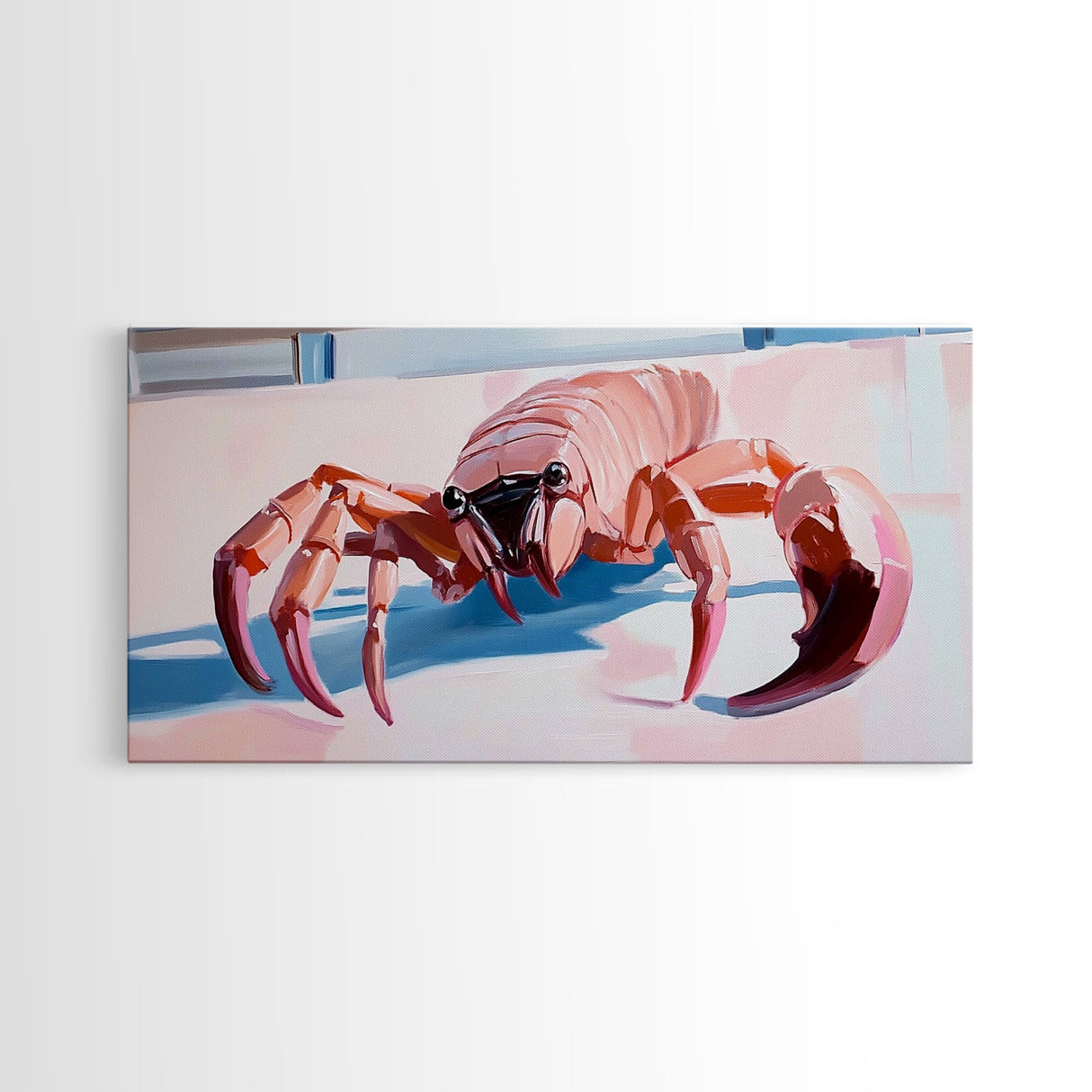 Fantasy Crab, Surrealism, Unique, Framed Canvas Print, Coastal Art, Whimsical Decor, Ocean Creature, Beach House, Statement Piece