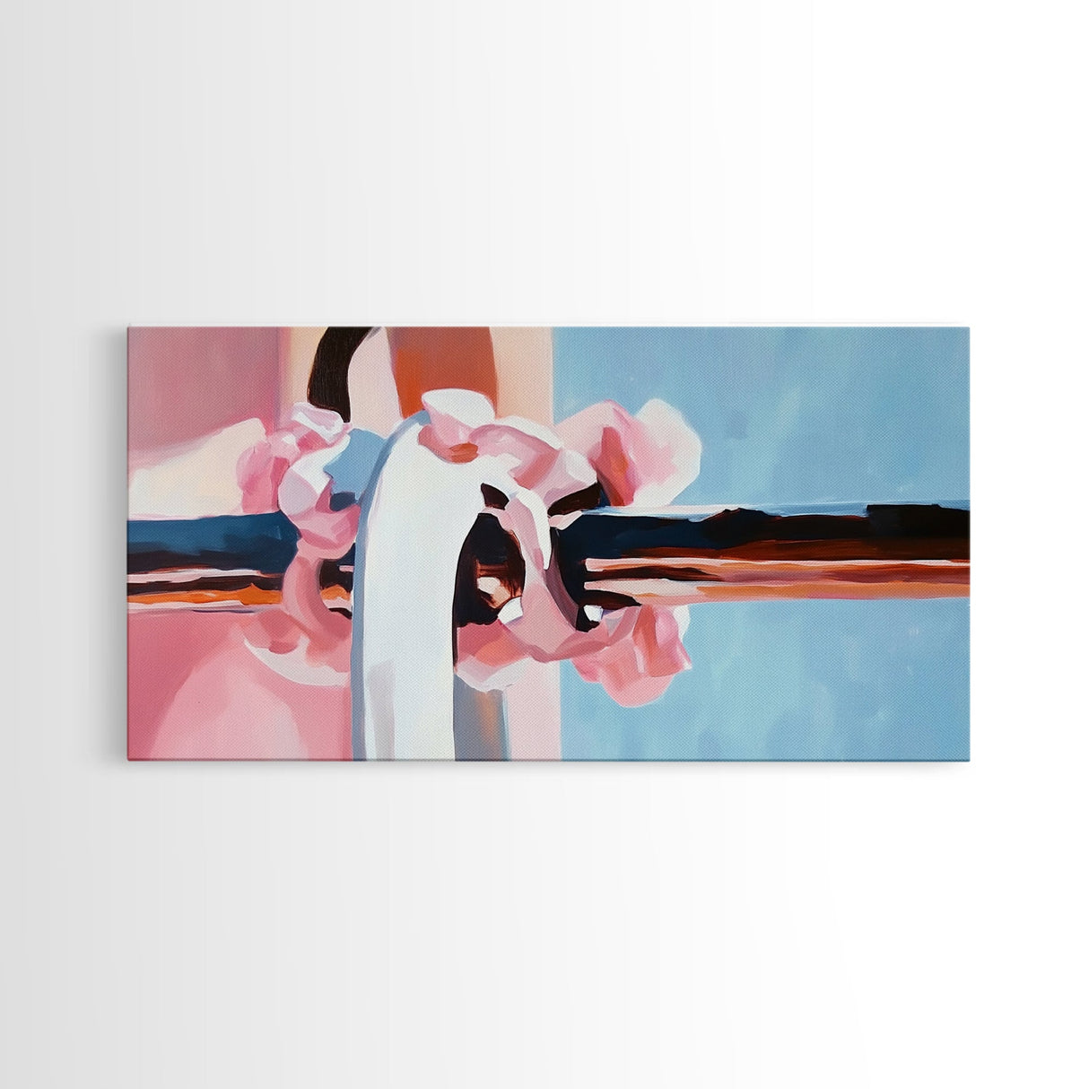 Soft Pink Scrunchie, Feminine Wall Art, Minimalist Pastel, Boho Chic Decor, Modern Abstract, Aesthetic Beauty, Canvas Print, Bedroom