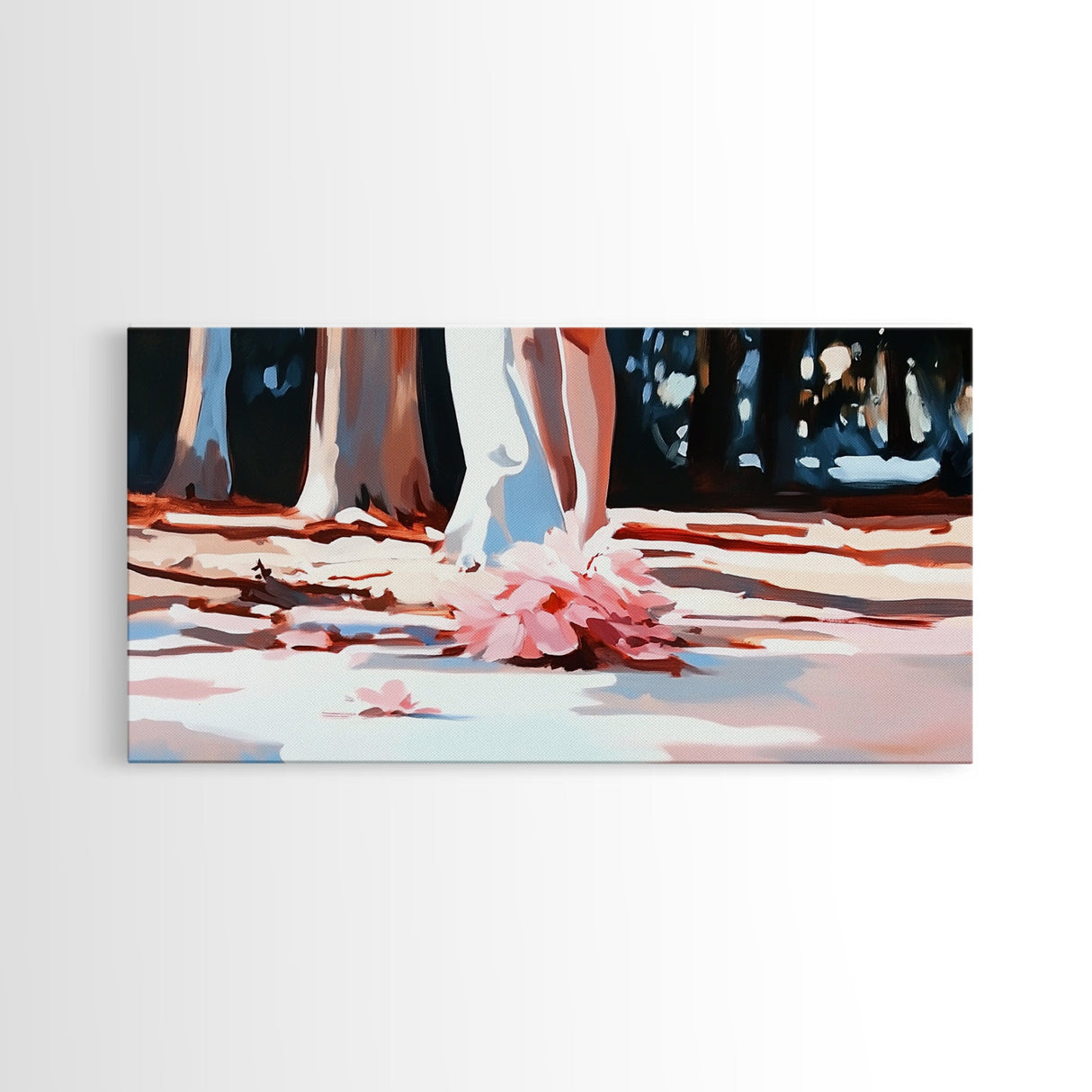 Blush Wedding, Romantic Art, Framed Canvas Print, Elegant Wall Decor, Feminine Painting, Modern Bedroom Art, Minimalist Aesthetic