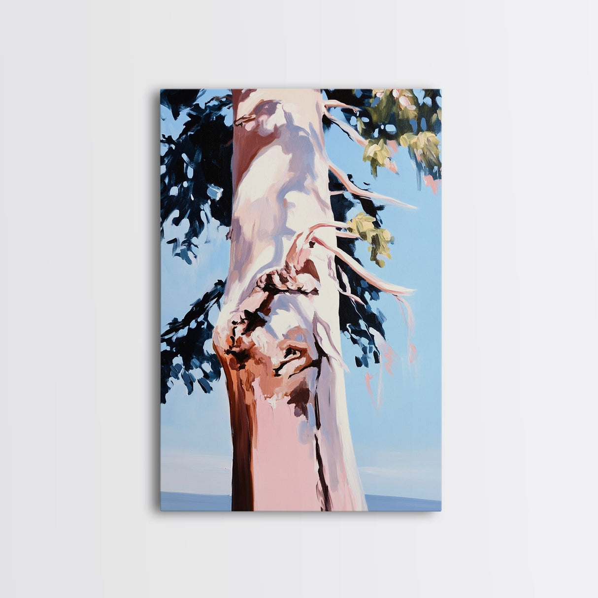 Tree Bark, Nature Wall Art, Minimalist Landscape, Boho Decor, Framed Canvas Print, Rustic Home, Neutral Aesthetic, Office Art