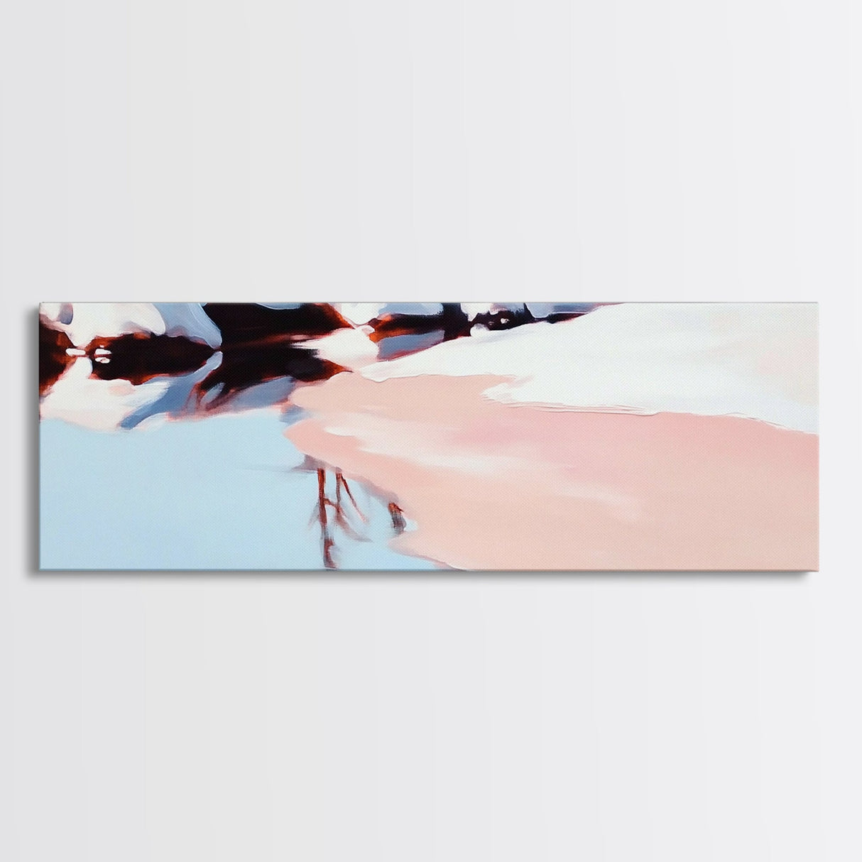 Glacier Reflection, Icy Landscape, Winter Art, Framed Canvas Print, Nordic Wall Art, Minimalist Nature, Serene Mountain Decor, Bedroom Art