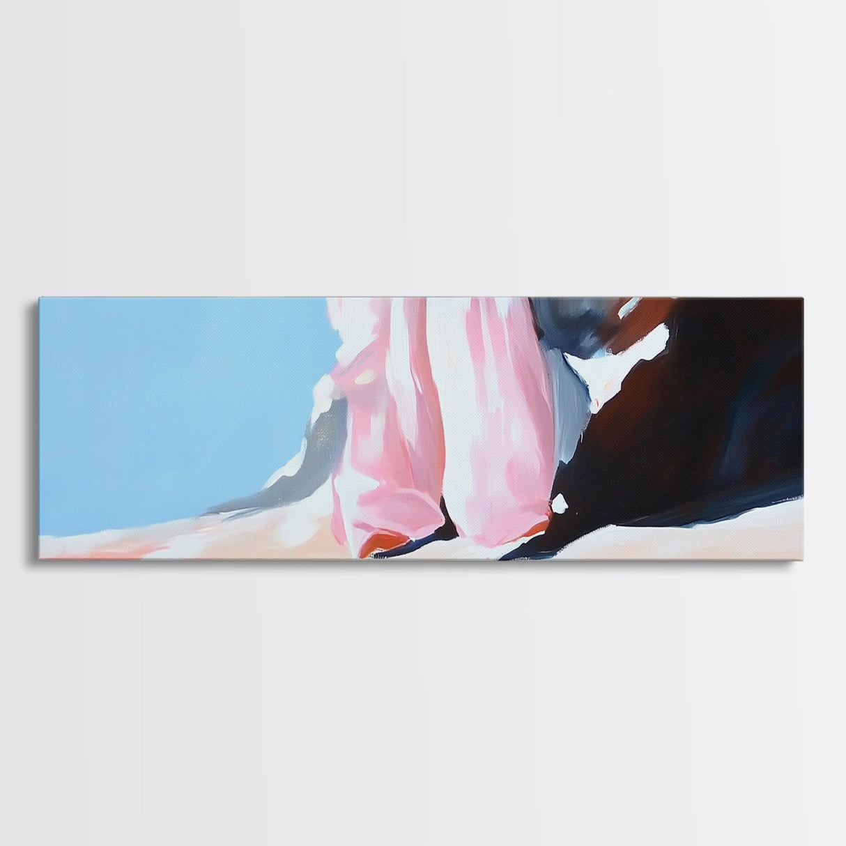 Sunset Shoreline Art, Warm Beach Scene, Tranquil Coastal Print, Ocean View Painting, Large Canvas Print, Serene Wall Decor, Living Room Art