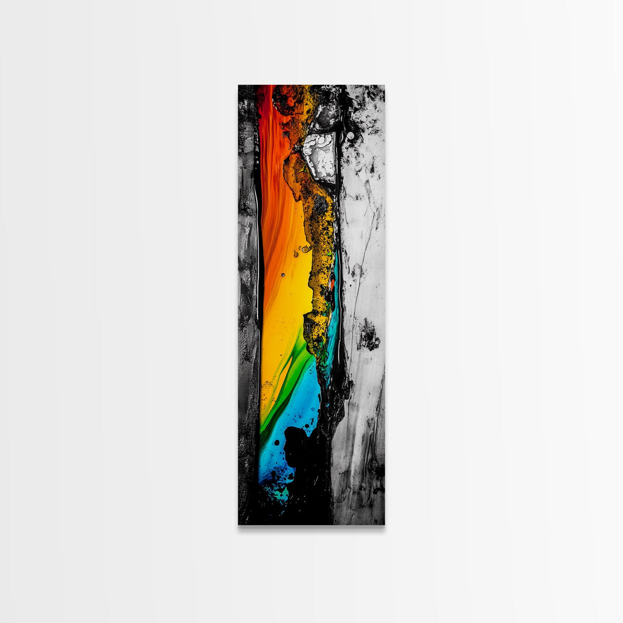 Surreal Vision, Futuristic Abstract, Black and White, Canvas Print, Contemporary Artwork, Living Room Decor, Modern Art, Mystical Vibes