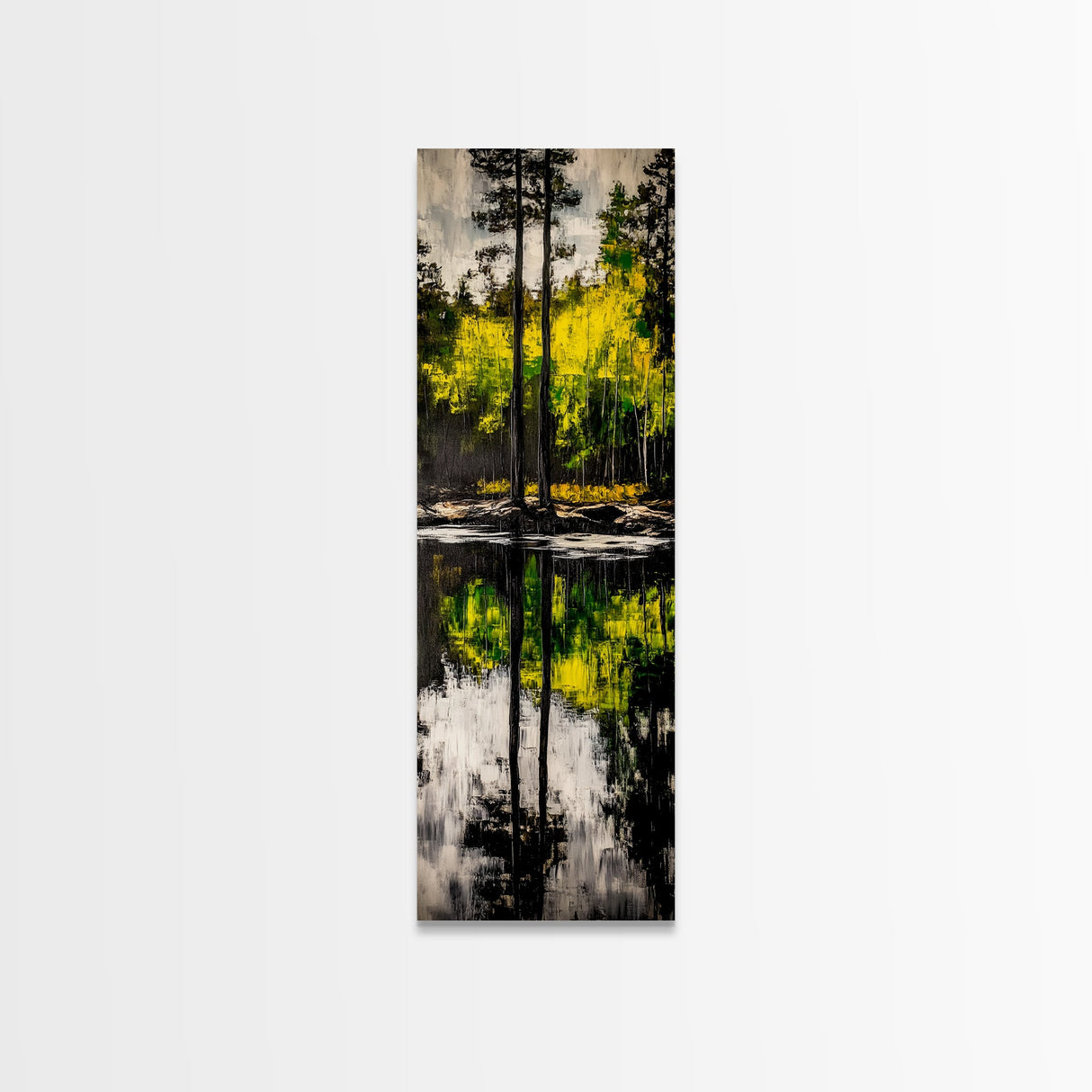Reflection, Forest, Landscape, Canvas Print, Nature Wall Art, Tranquil Scene, Greenery Art, Serene Home Decor, Zen Office Artwork
