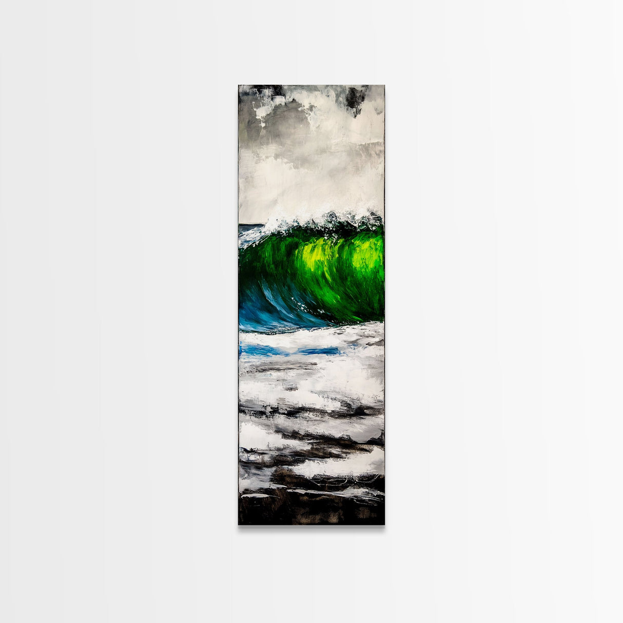 Ocean Wave, Bold Abstract Seascape, Coastal Wall Art, Framed Canvas Print, Modern Home Decor, Beach Inspired Artwork, Statement Piece