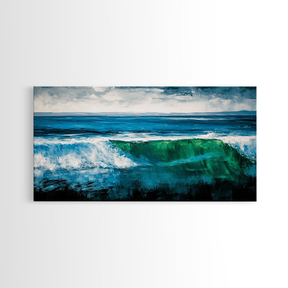 Ocean Wave, Sea Painting, Canvas Print, Coastal Wall Art, Beach Home Decor, Nautical Art, Large Wall Art, Bedroom Art, Modern Seascape