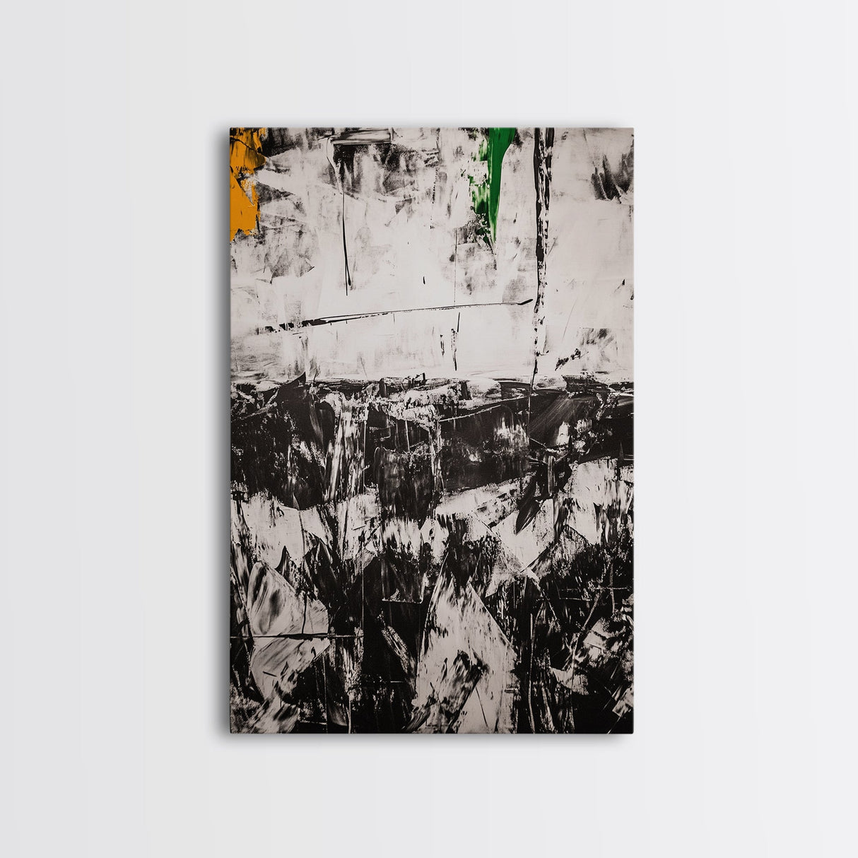 Black and White, Modern Abstract Art, Minimalist Canvas Print, Large Wall Art, Neutral Home Decor, Contemporary Office Artwork