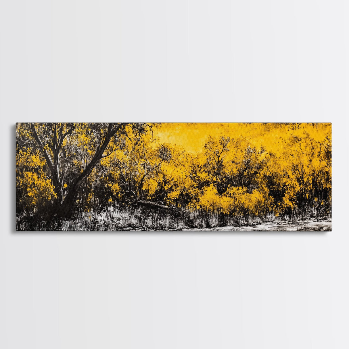Autumn Forest, Golden Trees, Fall Landscape, Canvas Print, Rustic Wall Art, Nature Lover Decor, Warm Tones, Large Wall Art, Cozy Aesthetic