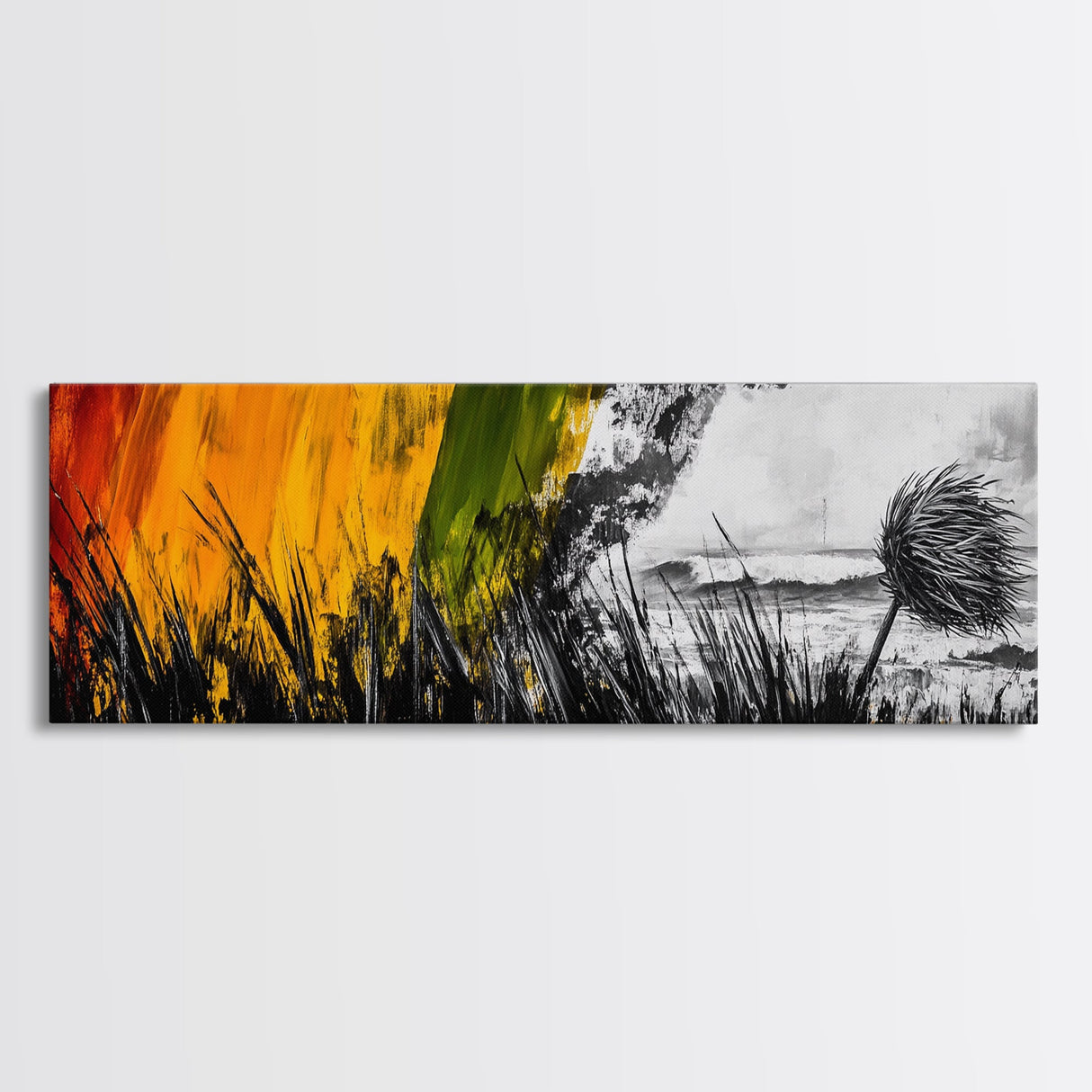 Abstract, Coastal, Windswept, Beach, Canvas Print, Autumn Wall Art, Living Room Decor, Bold Colors, Modern Art, Large Wall Art