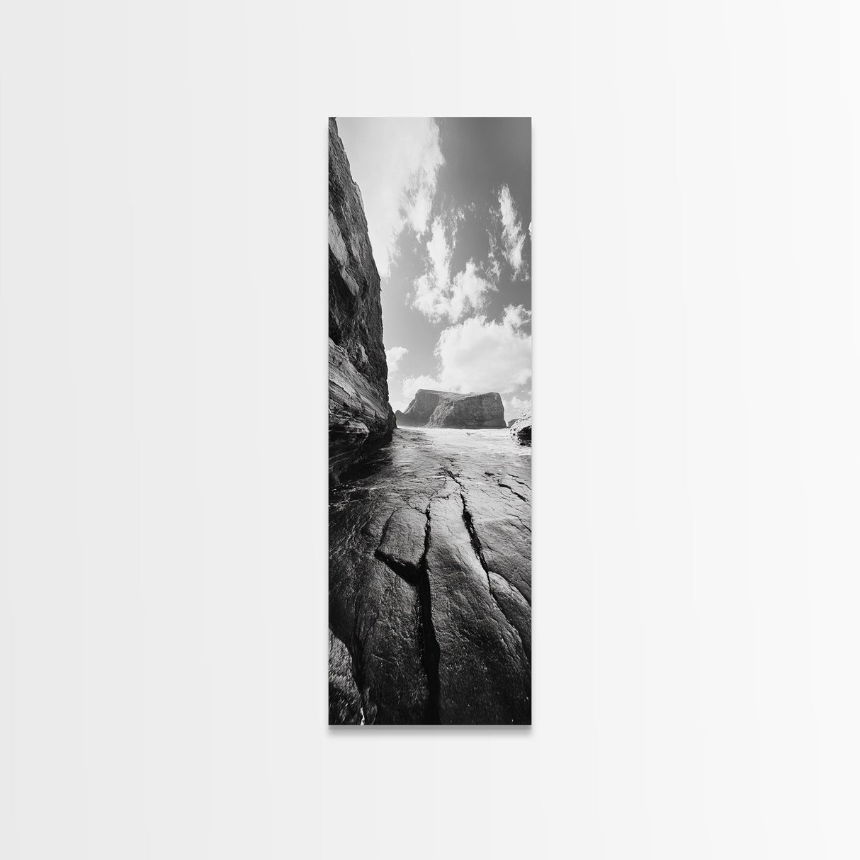 Ocean Cliffs, Moody Coast, Nature Wall Art, Canvas Print, Modern Coastal Decor, Minimalist Seascape, Bathroom or Bedroom Artwork