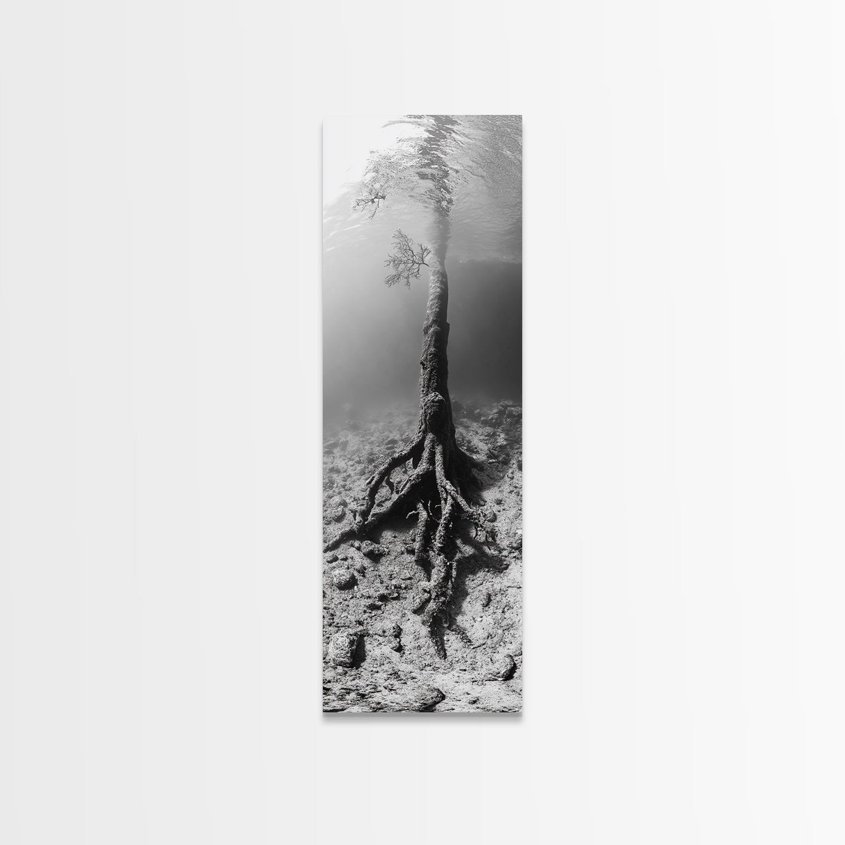 Surreal Tree Roots, Underwater Tree Art, Dreamy Forest Print, Nature Photography, Living Room Wall Decor, Framed Canvas Print