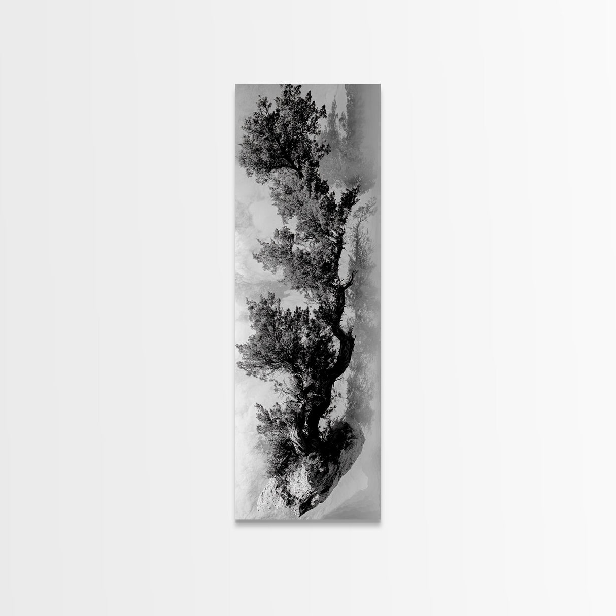 Lone Tree, Desert Strength, Abstract Nature, Surreal Landscape, Moody Tones, Canvas Print, Meditation Space Wall Art, Zen Vibe
