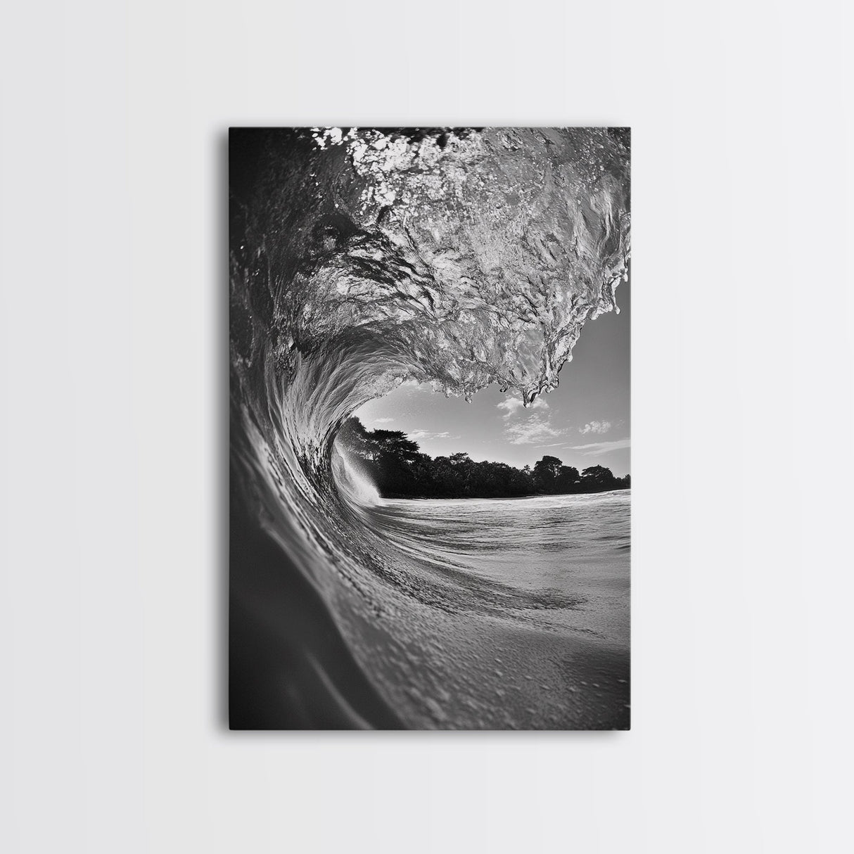 Ocean Wave, Surf Wall Art, Seascape Photography, Framed Canvas Print, Coastal Decor, Beach House Art, Bathroom Wall Art, Minimalist Art