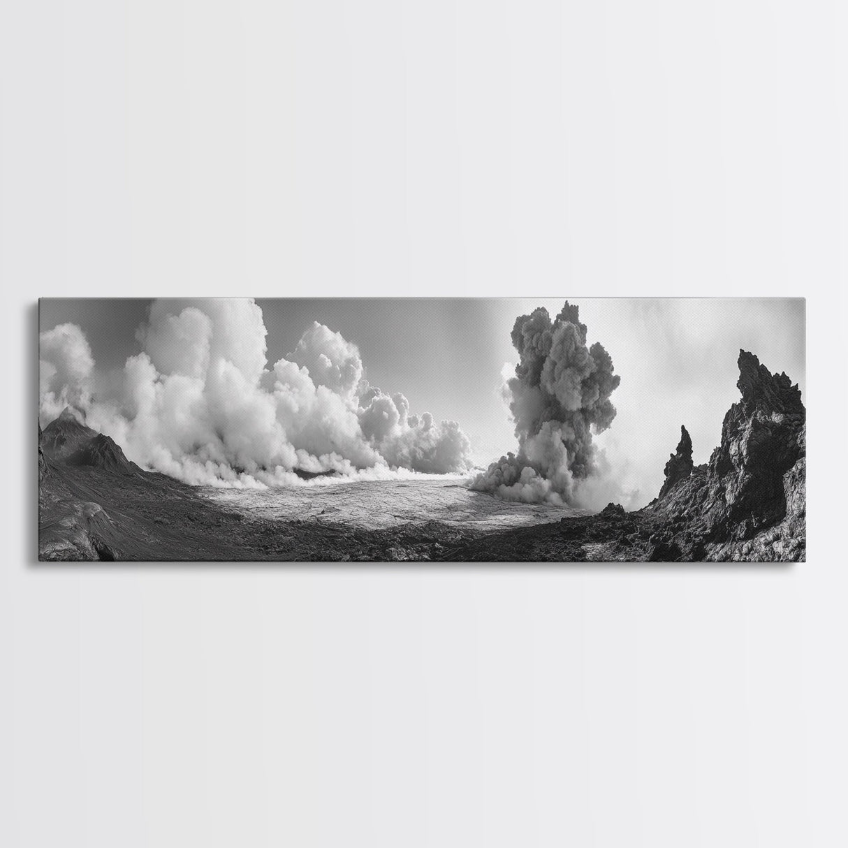 Volcanic Cloudscape, Earth Power, Natural Explosion, Dramatic Wall Decor, Framed Canvas Print, Adventure Art, Rustic Living Room Wall Art