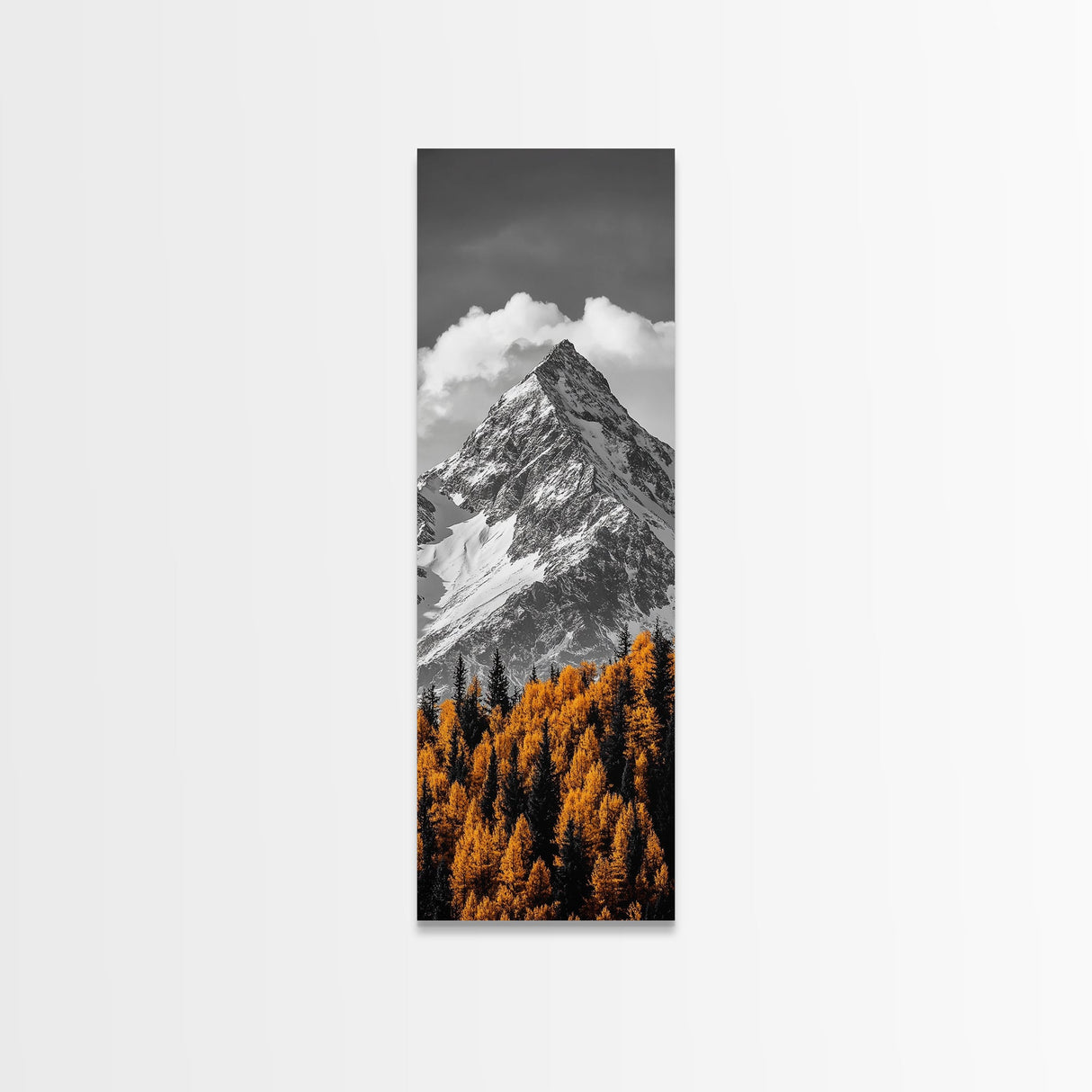 Majestic Peak, Autumn Trees, Nature Mountain Scene, Framed Canvas Print, Rustic Wall Art, Cabin Decor, Adventure Vibes, Fall Landscape Art