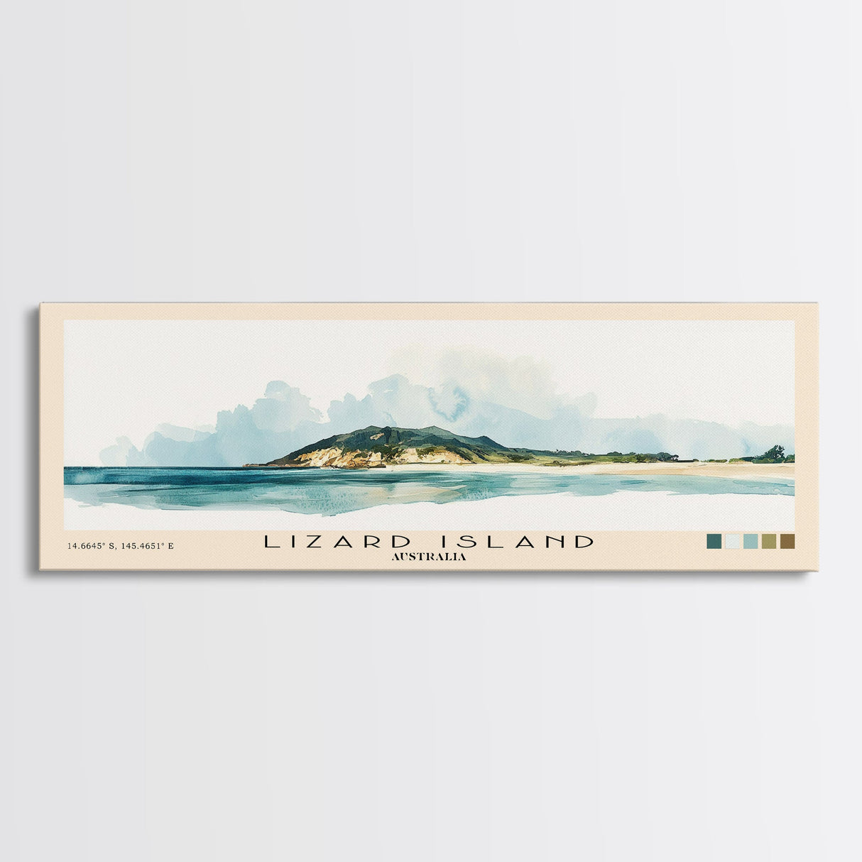 Lizard Island, Australia Watercolor Beach Print, Vacation Gift, Australia Wall Art, Beach Painting, Beach Decor, Beach Painting