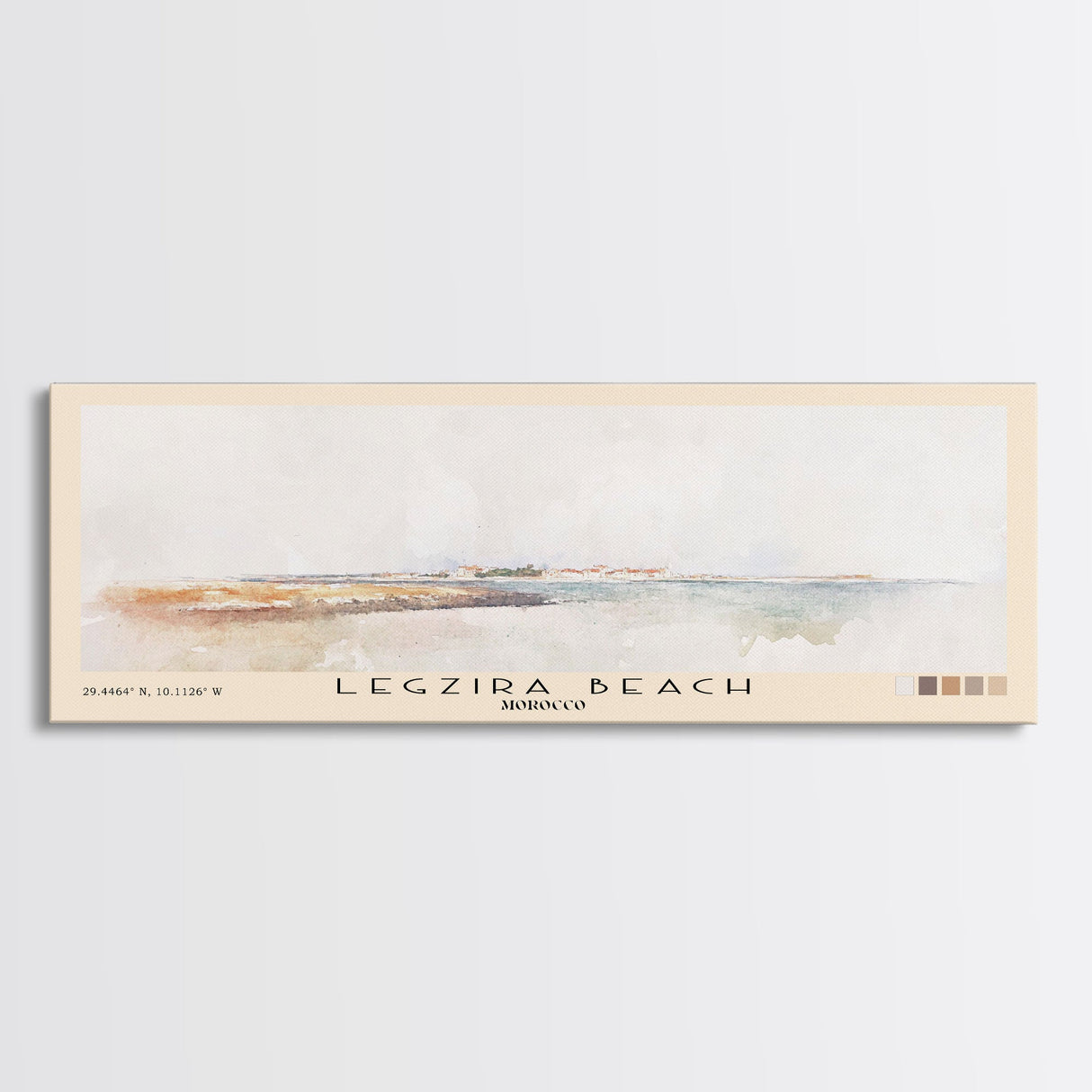 Legzira Beach, Morocco Watercolor Beach Print, Vacation Gift, Morocco Wall Art, Framed Canvas Print, Framed Beach Painting
