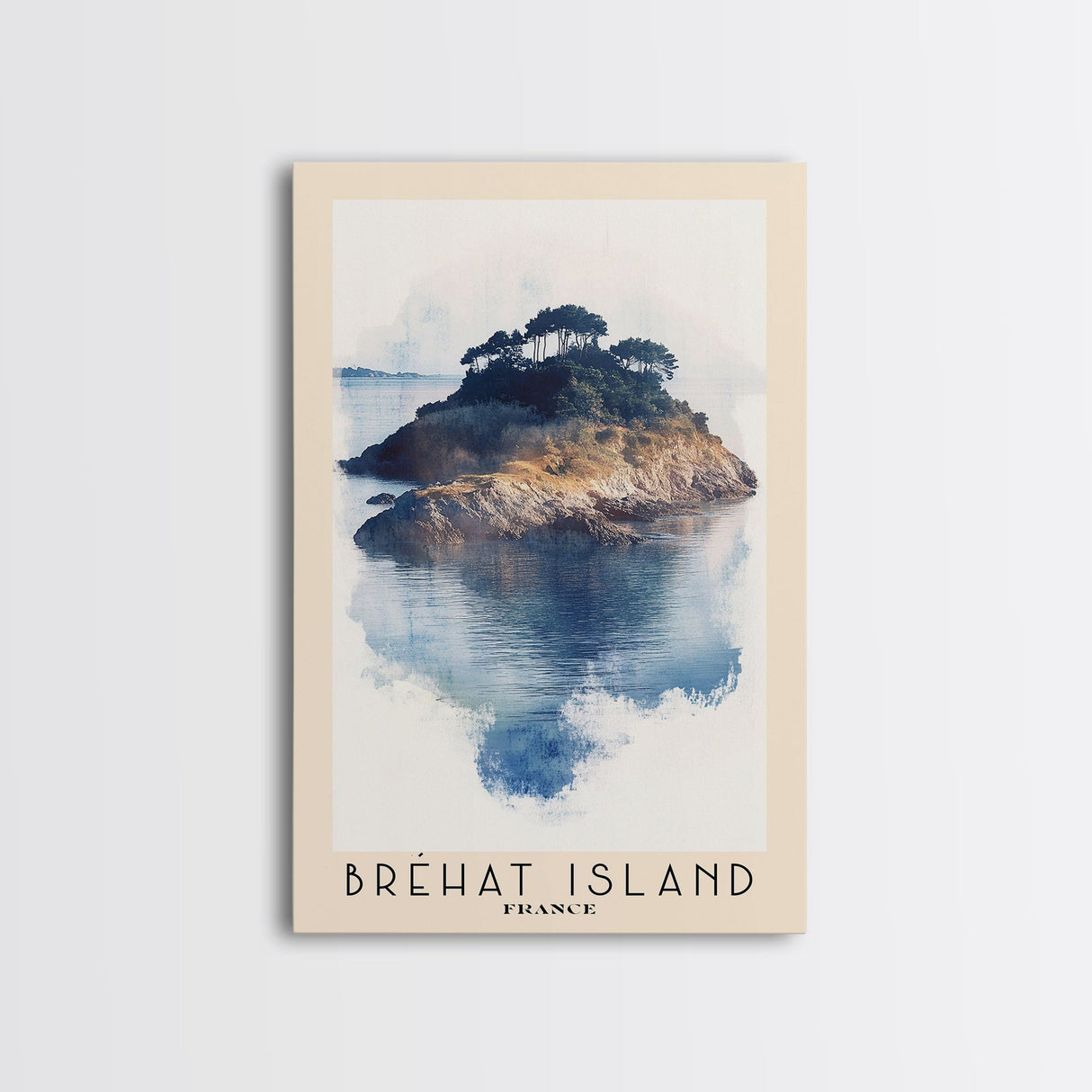 Bréhat Island, France Watercolor Beach Print, Vacation Gift, France Wall Art, Beach Painting, Beach Decor, Beach Painting
