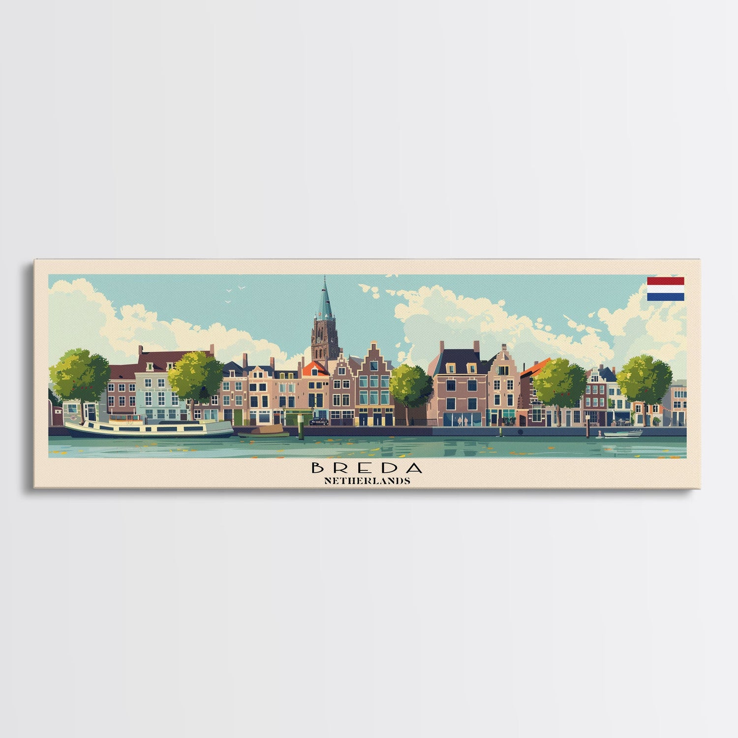 Bremen Germany Wall Art, Panoramic Travel Poster, Panoramic Framed Canvas Print, City Wall Art, Wall Hanging Home Decor, Travel Art