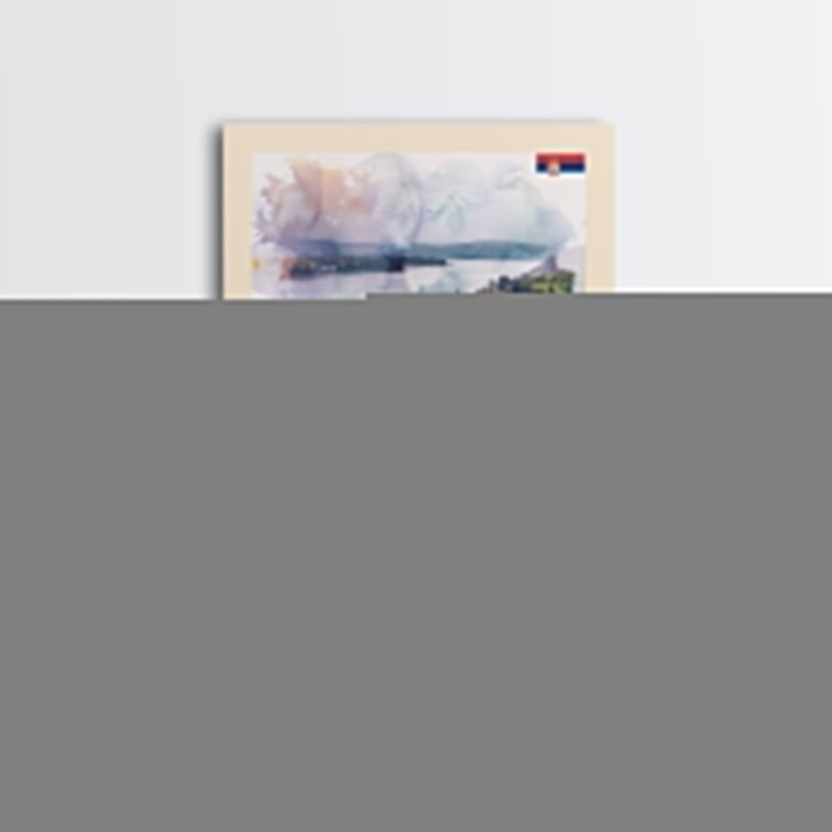 Picturesque Acharnes Greece Coastal Village, Framed Canvas Print, Living Room Art, Mediterranean Style, Home Decoration