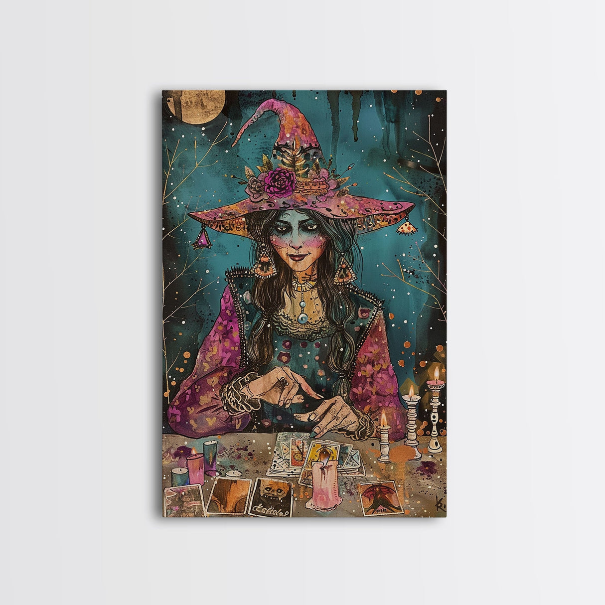 Halloween Haunted Doll, Framed Canvas Print, Wall Art, Spooky Decor, Halloween Decoration, Living Room Art, Unique Gift