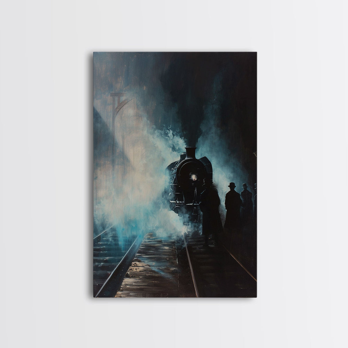 Mysterious Spooky Carnival Tent Framed Canvas Print, Halloween Wall Art, Haunted House Decor, Ghostly Home Decoration, Halloween Art