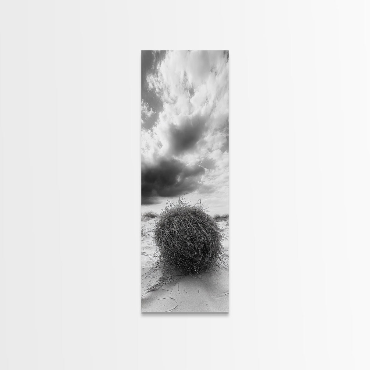 Tumbleweed Desert,Canvas Print, Rustic Southwest Wall Art, Moody Landscape Art, Extra Wide Art, Above Sofa Art, Farmhouse Decor