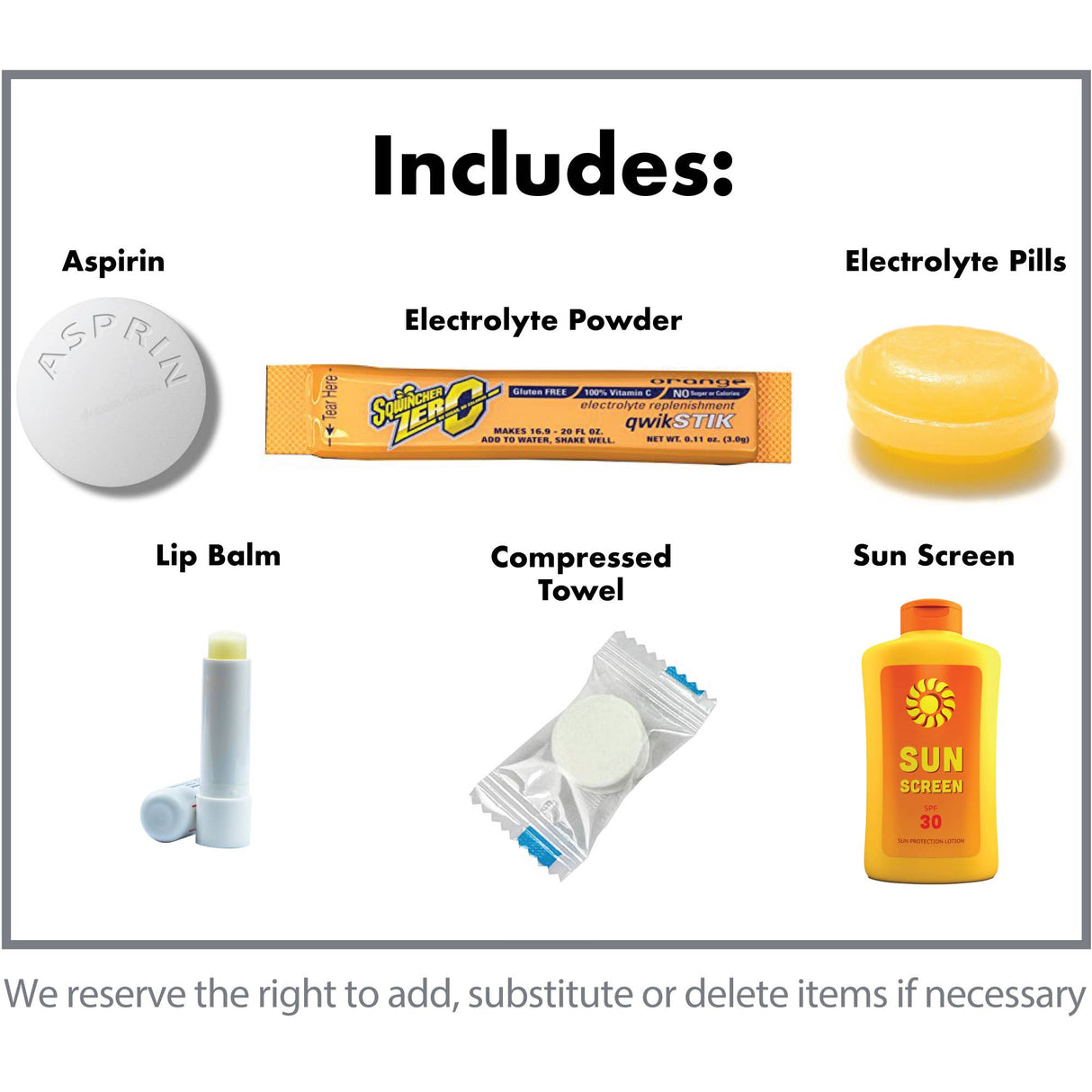 Hydration Pack: Re-hydrate, Reduce Pain, Refresh by Potty Packs (with Sunscreen), by Potty Packs