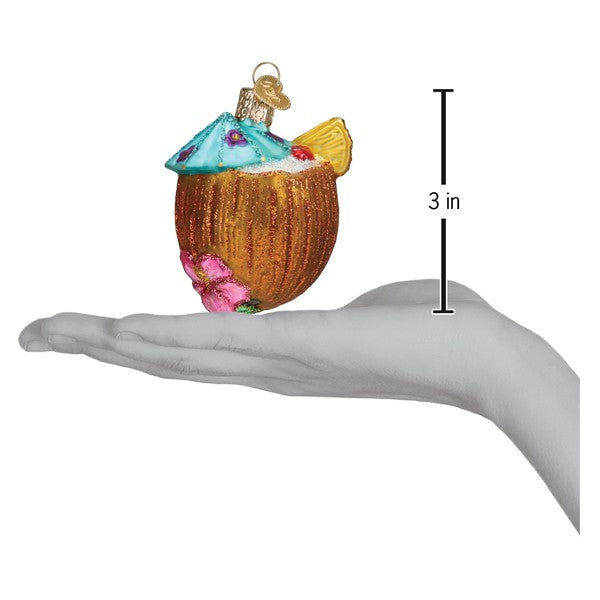 Tropical Coconut Drink Ornament