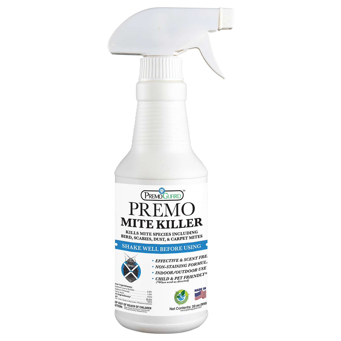 Mite Killer Spray - All Natural Non-Toxic - By Premo Guard