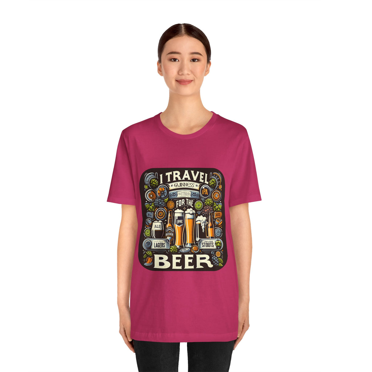 "I Travel for The Beer" full color T-shirt